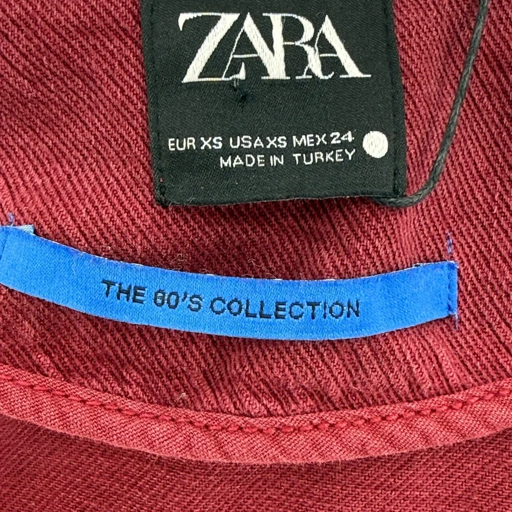 Zara The 80s Devon Burgundy Jumpsuit Long Sleeve Utility Romper Button Front - Picture 14 of 16